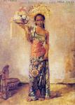 Traditional Bali painting on canvas BAT0001