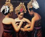 Traditional Bali painting on canvas BAT0012
