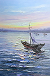 Boats painting on canvas BOA0003