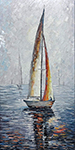 Boats painting on canvas BOA0011