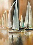 Boats painting on canvas BOA0012