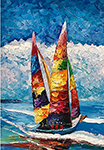 Boats painting on canvas BOA0015