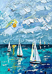 Boats painting on canvas BOA0016