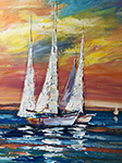 Boats painting on canvas BOA0019