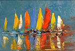 Boats painting on canvas BOA0020