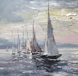 Boats painting on canvas BOA0022