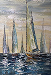 Boats painting on canvas BOA0023