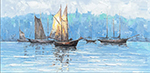 Boats painting on canvas BOA0027