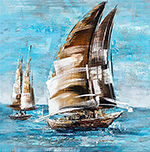 Boats painting on canvas BOA0035