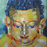  Buddha painting on canvas BUD0075