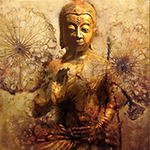  Buddha painting on canvas BUD0127