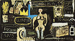  Basquiat, Bas95 JeanMichel Basquiat Reproduction Art Oil Painting