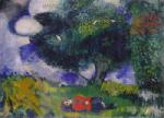  Chagall,  CHA0045 Marc Chagall Reproduction Art Oil Painting