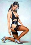 Erotic Art Asian Pinups painting on canvas ERP0001
