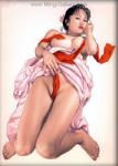  ,  ERP0123 Oriental Erotic Art Nude Girl Painting