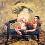 Erotic Art Asian Pinups painting on canvas ERP0160