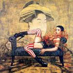 Erotic Art Asian Pinups painting on canvas ERP0160