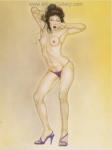 Erotic Art Asian Pinups painting on canvas ERP0191