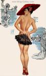 Erotic Art Asian Pinups painting on canvas ERP0193