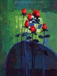 Flowers painting on canvas FLO0036