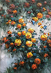 Flowers painting on canvas FLO0161