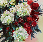 Flowers painting on canvas FLO0164