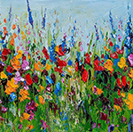 Flowers painting on canvas FLO0165