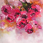 Flowers painting on canvas FLO0177