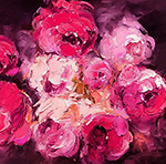 Flowers painting on canvas FLO0178