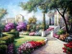  ,  GAR0033 Oil painting of Garden for Sale