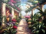 Gardens painting on canvas GAR0040