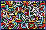 Keith Haring replica painting Hari22