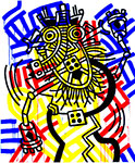 Keith Haring replica painting Hari23