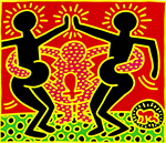 Keith Haring replica painting Hari26