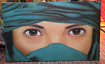 Paintings In Stock Desert Eyes Lady  painting on canvas INS0036