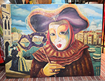 Paintings In Stock Venetian Mask  painting on canvas INS0040