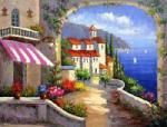 Mediterranean painting on canvas MED0012