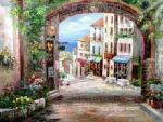 Mediterranean painting on canvas MED0055