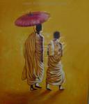  Monk painting on canvas MNK0009
