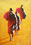  Monk painting on canvas MNK0016