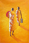  Monk painting on canvas MNK0017