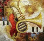  ,  MUC0010 Oil Painting of Musician