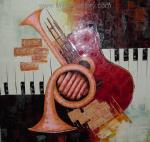  ,  MUC0011 Oil Painting of Musician