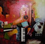  ,  MUC0012 Oil Painting of Musician