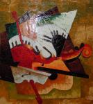  ,  MUC0014 Oil Painting of Musician