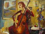  ,  MUC0024 Oil Painting of Musician