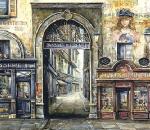  ,  OSF0012 Oil Painting of Old Shopfront