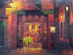  ,  OSF0019 Oil Painting of Old Shopfront