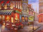  ,  OSF0022 Oil Painting of Old Shopfront