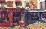 Old French Shopfront painting on canvas OSF0036